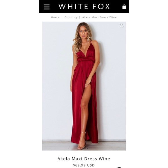 White Fox Boutique | Dresses | Red Long Prom Dress | Poshmark